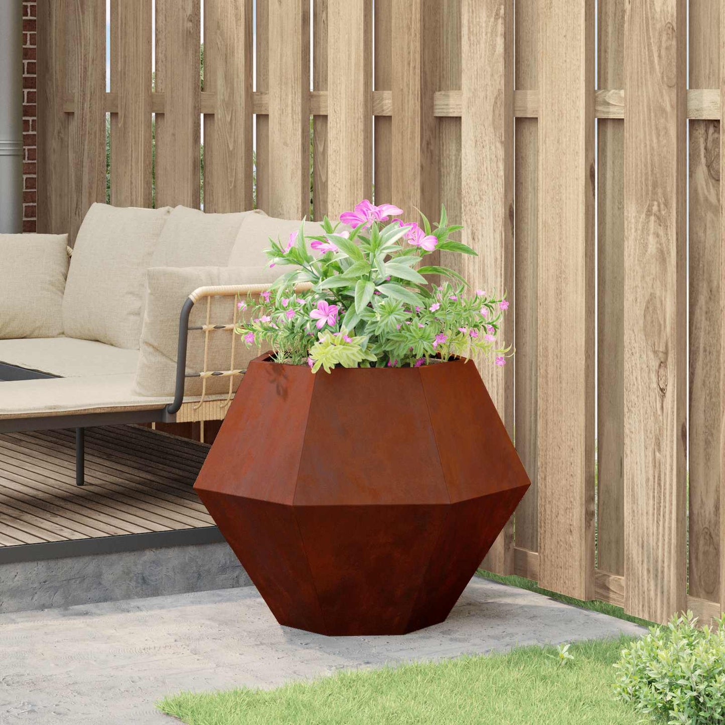 Fioriera Ruggine 75 x 75 x 60 cm | homemem39