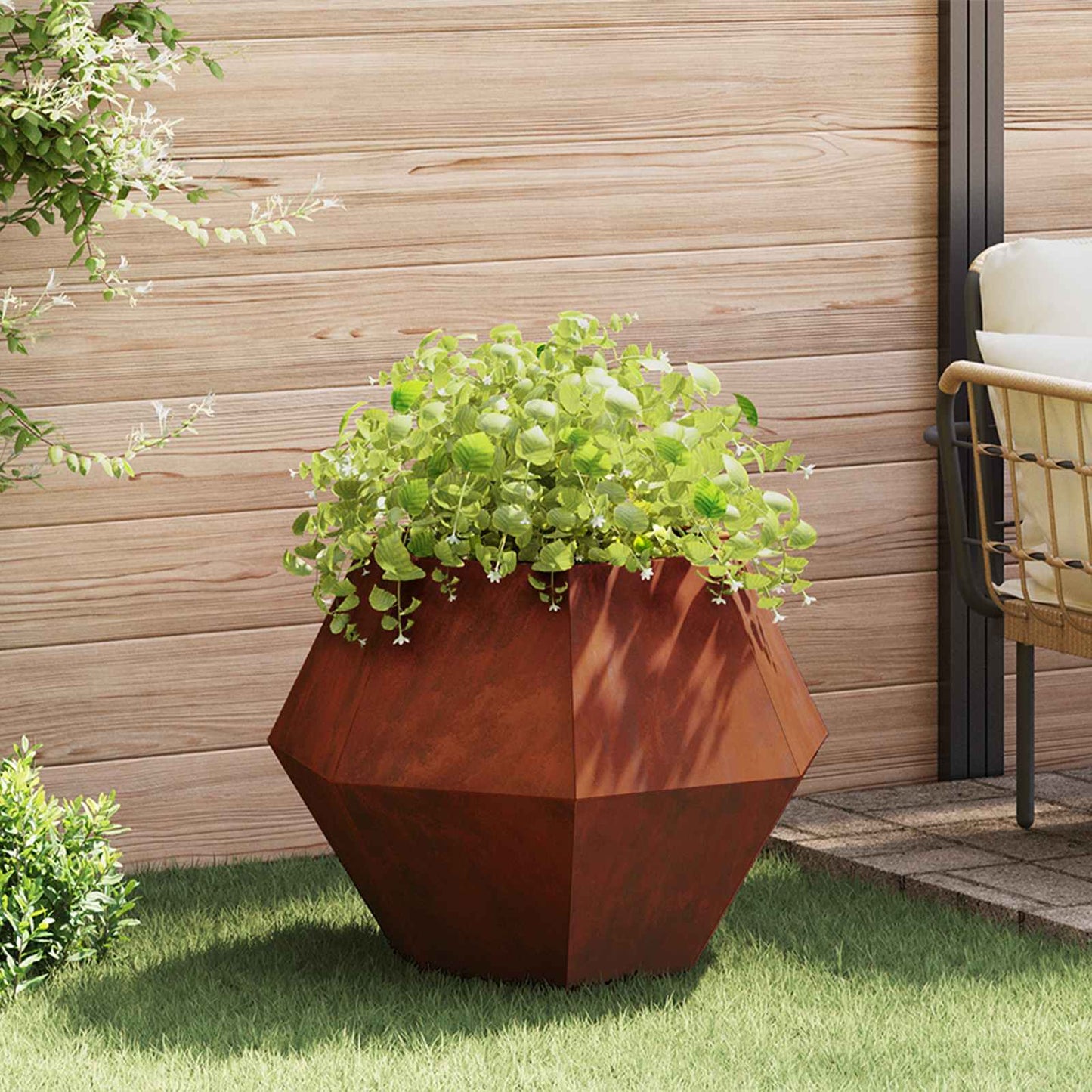 Fioriera 2 pcs Ruggine 75 x 75 x 60 cm