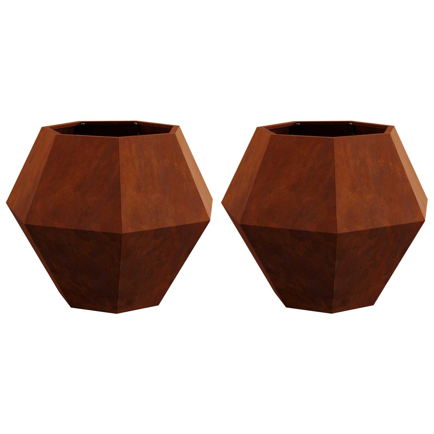 Fioriera 2 pcs Ruggine 75 x 75 x 60 cm | homemem39