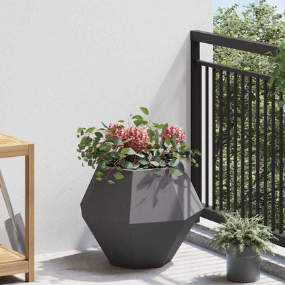 Fioriera 2 pcs Nero 50 x 50 x 40 cm Acciaio | homemem39