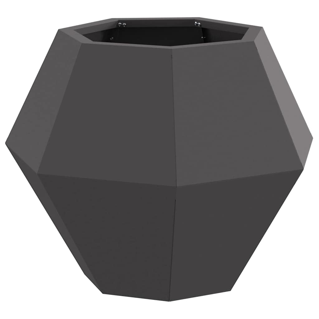 Fioriera 2 pcs Nero 50 x 50 x 40 cm Acciaio | homemem39