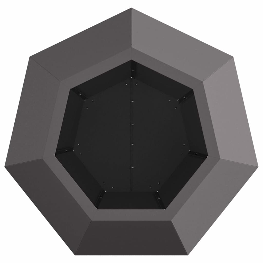 Fioriera 2 pcs Nero 50 x 50 x 40 cm Acciaio | homemem39