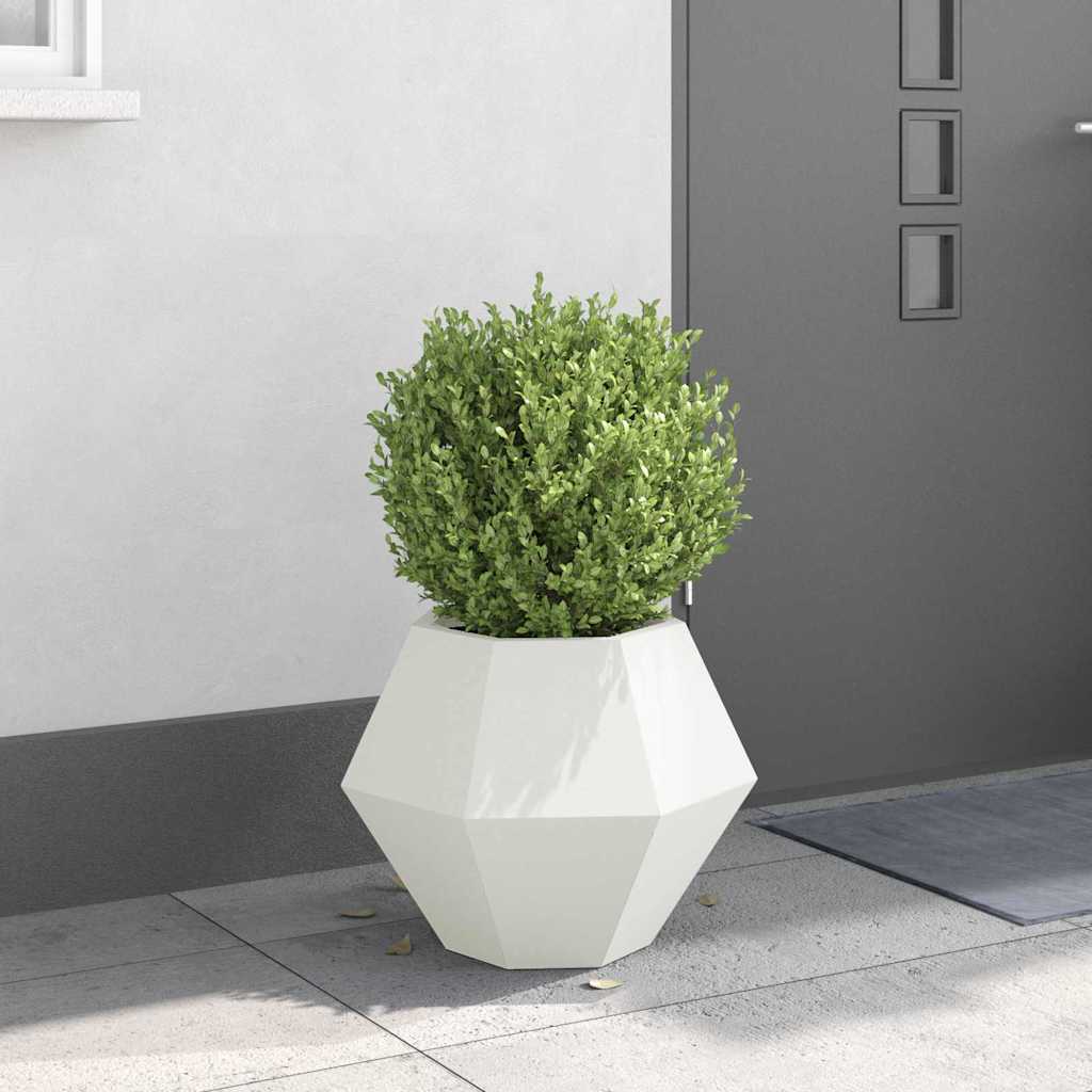 Fioriera Bianco 50 x 50 x 40 cm Acciaio | homemem39