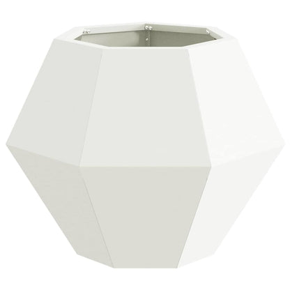 Fioriera Bianco 50 x 50 x 40 cm Acciaio | homemem39