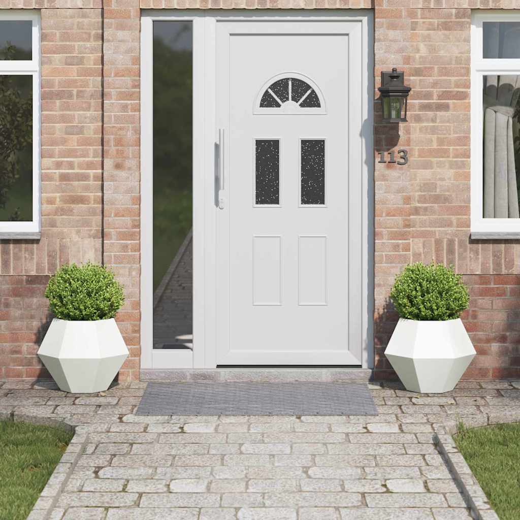Fioriera 2 pcs Bianco 50 x 50 x 40 cm Acciaio | homemem39