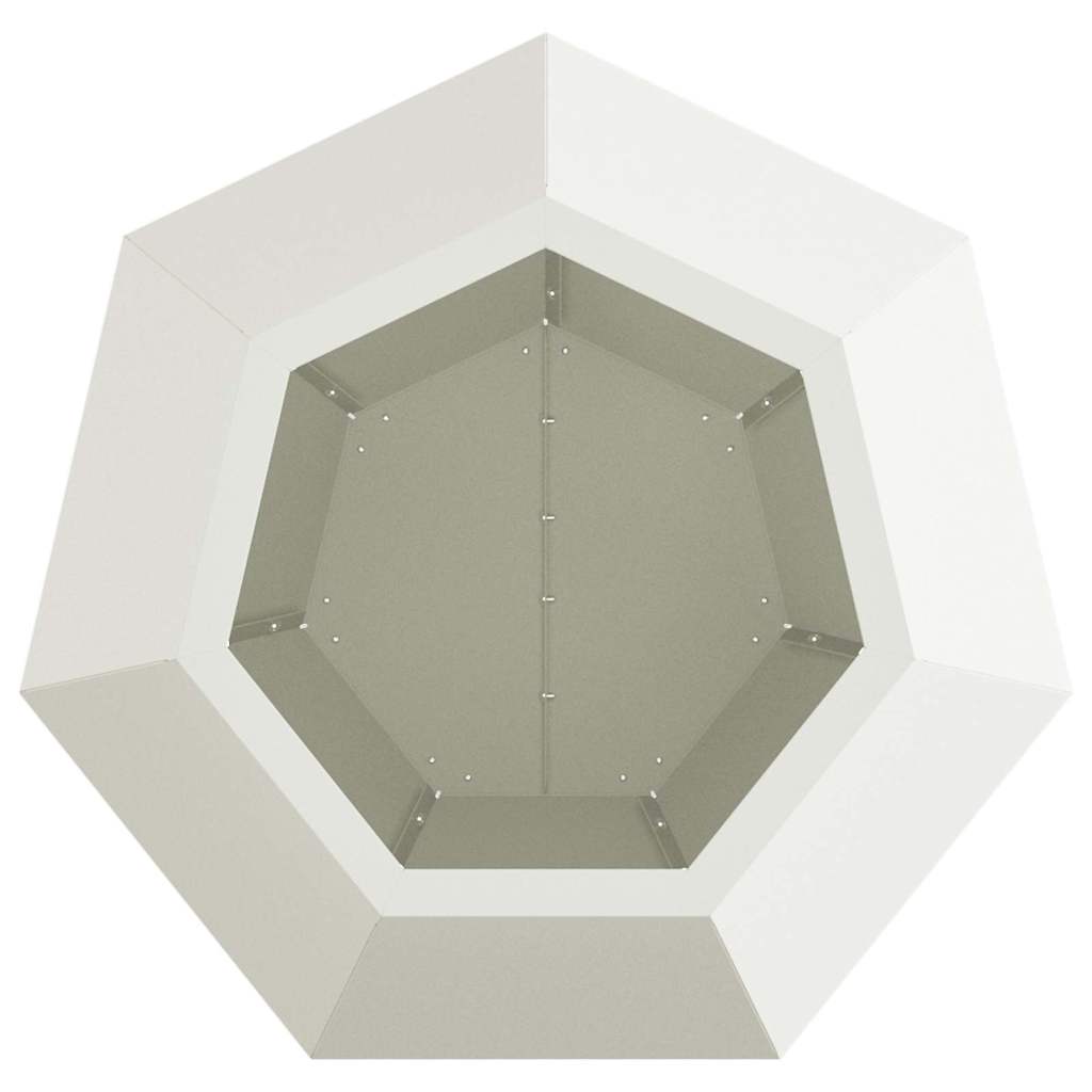 Fioriera 2 pcs Bianco 50 x 50 x 40 cm Acciaio | homemem39