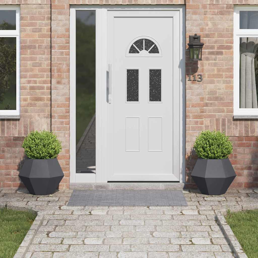 Fioriera 2 pcs Antracite 50 x 50 x 40 cm Acciaio | homemem39