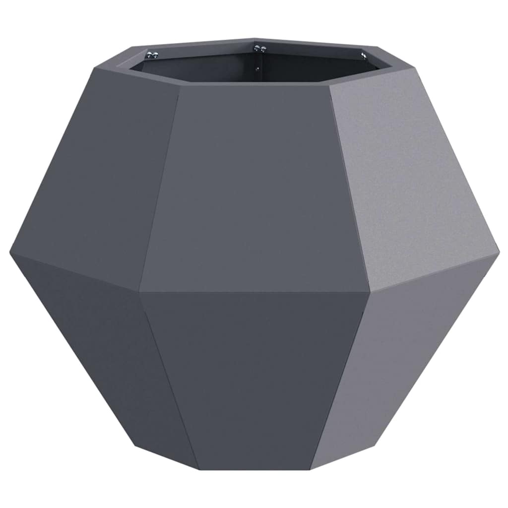 Fioriera 2 pcs Antracite 50 x 50 x 40 cm Acciaio | homemem39