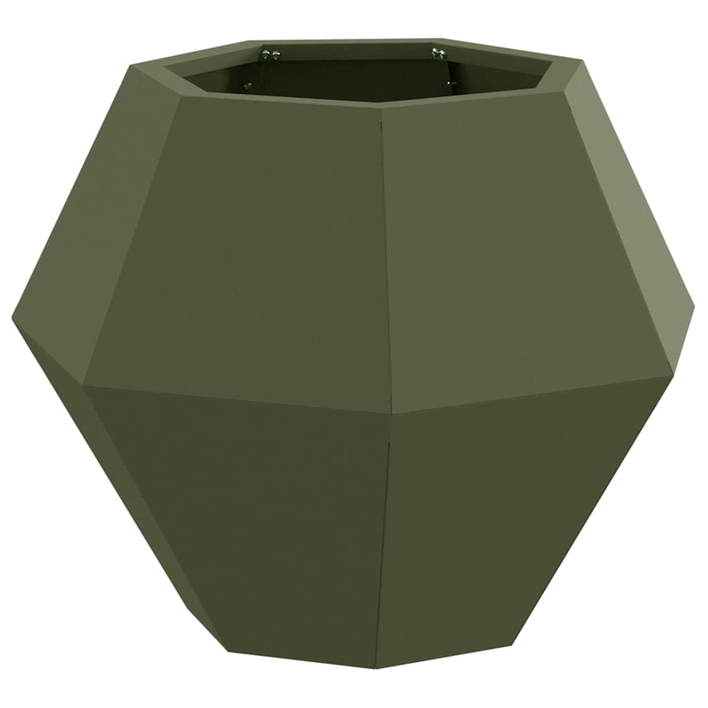 Fioriera Verde oliva 50 x 50 x 40 cm Acciaio | homemem39