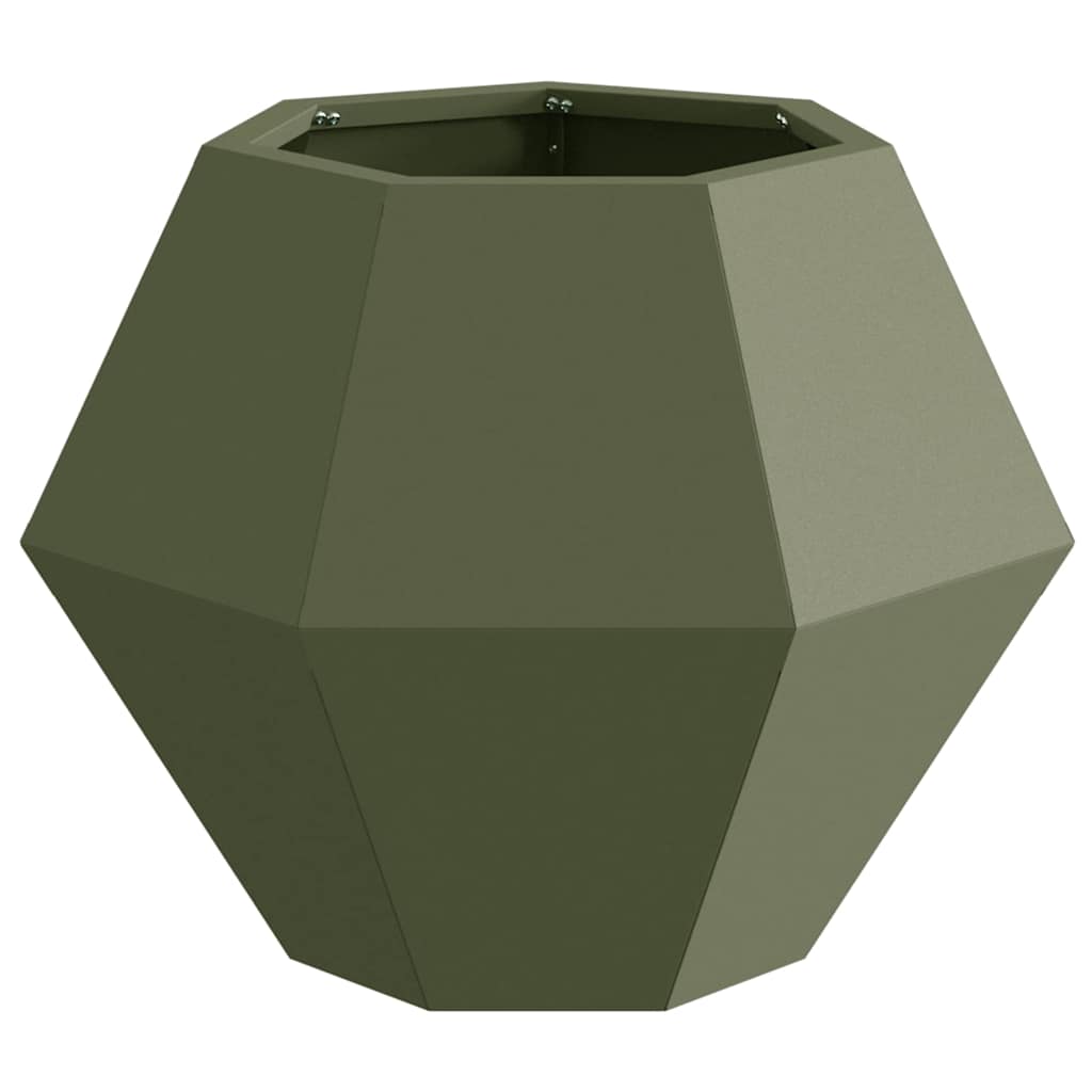 Fioriera Verde oliva 50 x 50 x 40 cm Acciaio | homemem39