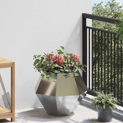 Fioriera 2 pcs Argento 50 x 50 x 40 cm Acciaio zincato | homemem39
