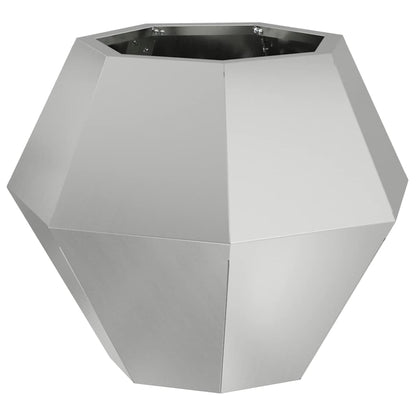Fioriera 2 pcs Argento 50 x 50 x 40 cm Acciaio zincato | homemem39