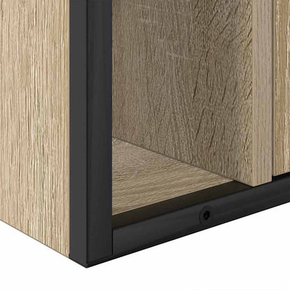Set di mobili per il bagno con lo scaffale 3 pcs Rovere Sonoma