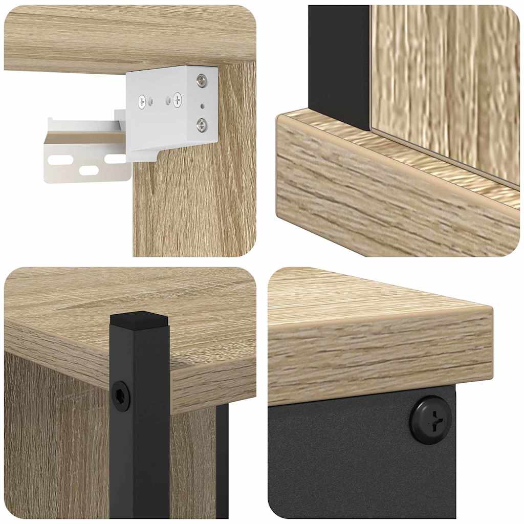 Set di mobili per il bagno 4 pz Rovere Sonoma