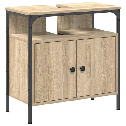 Set di mobili per il bagno con lo scaffale 4 pcs Rovere Sonoma | homemem39