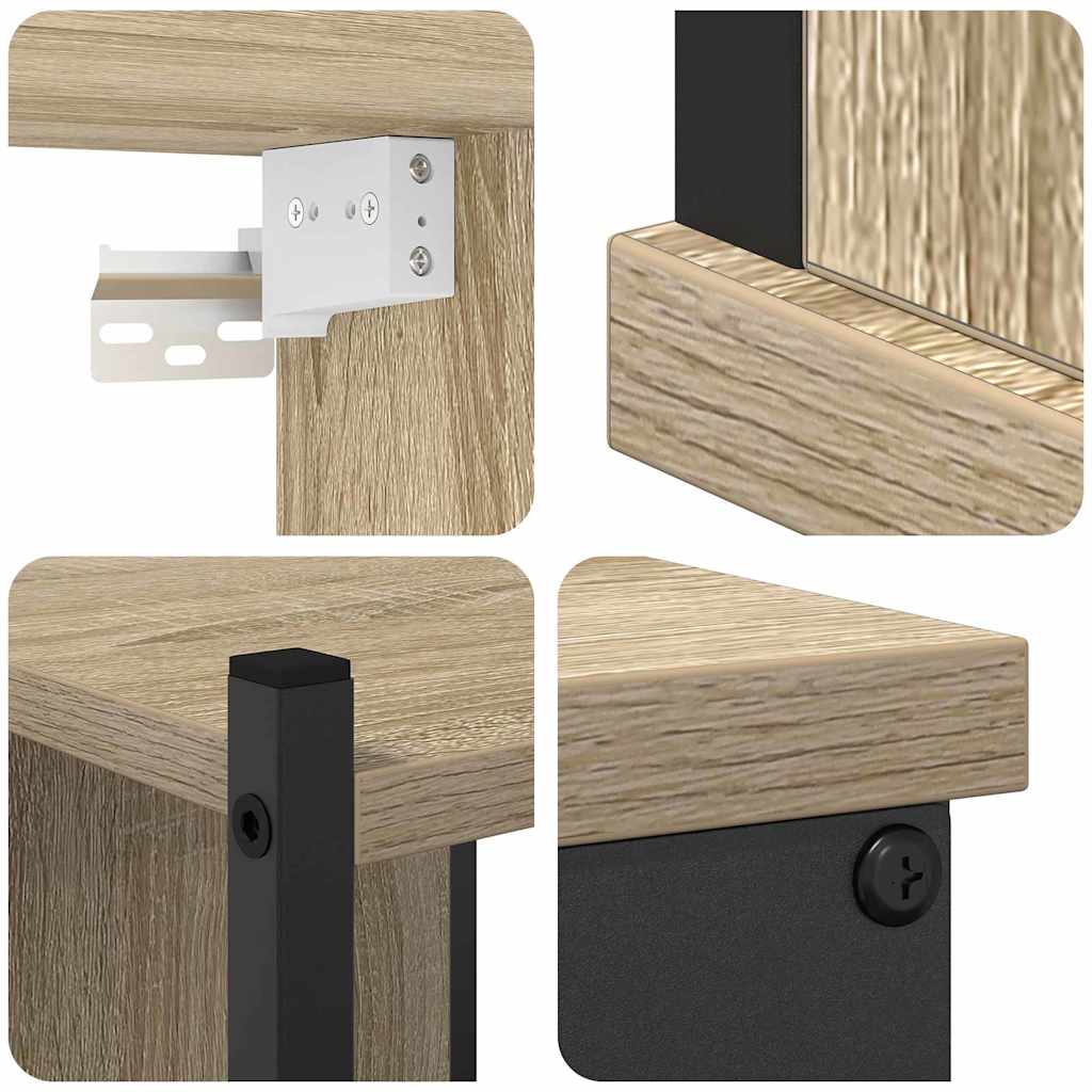 Set di mobili per il bagno 4 pz Rovere Sonoma