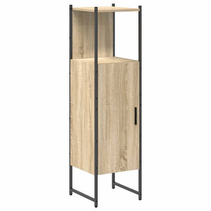 Set di mobili per il bagno con lo scaffale 4 pcs Rovere Sonoma | homemem39