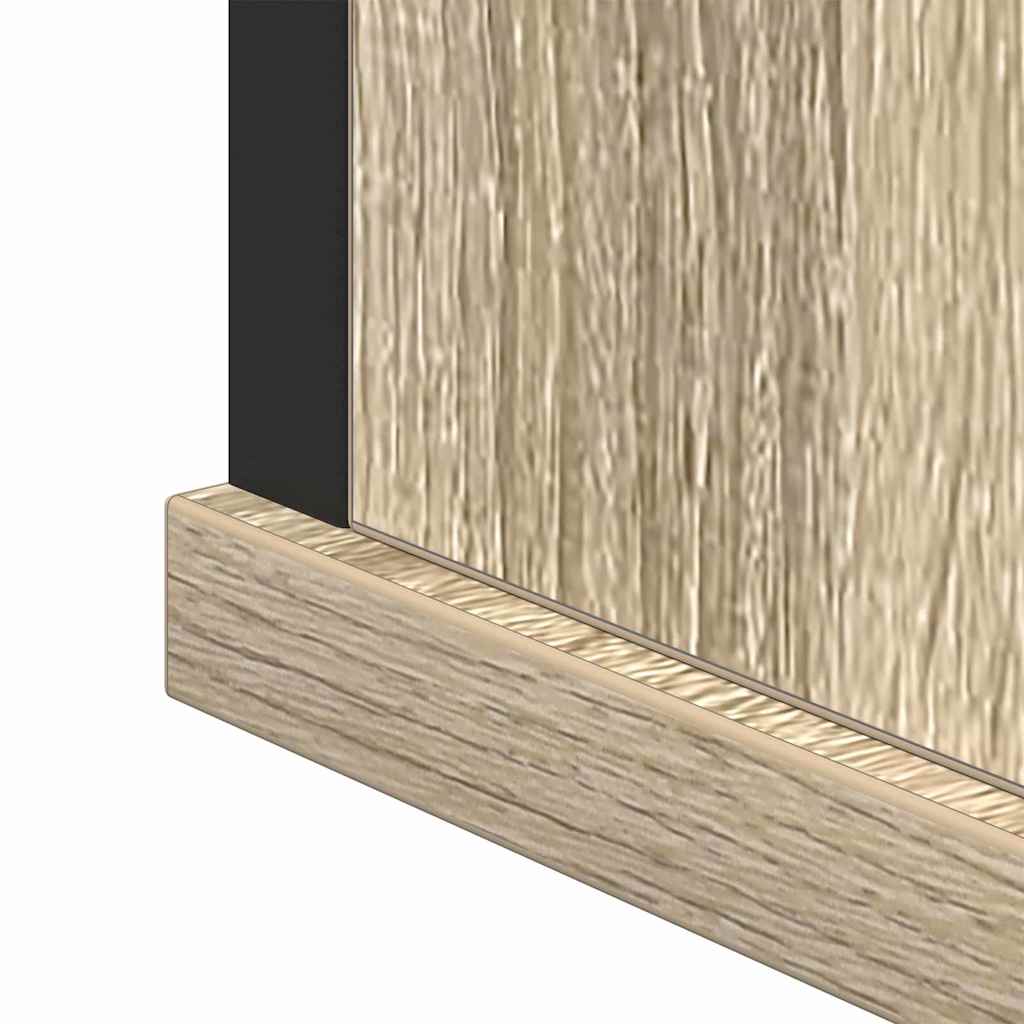 Set di mobili per il bagno con lo scaffale 3 pcs Rovere Sonoma | homemem39