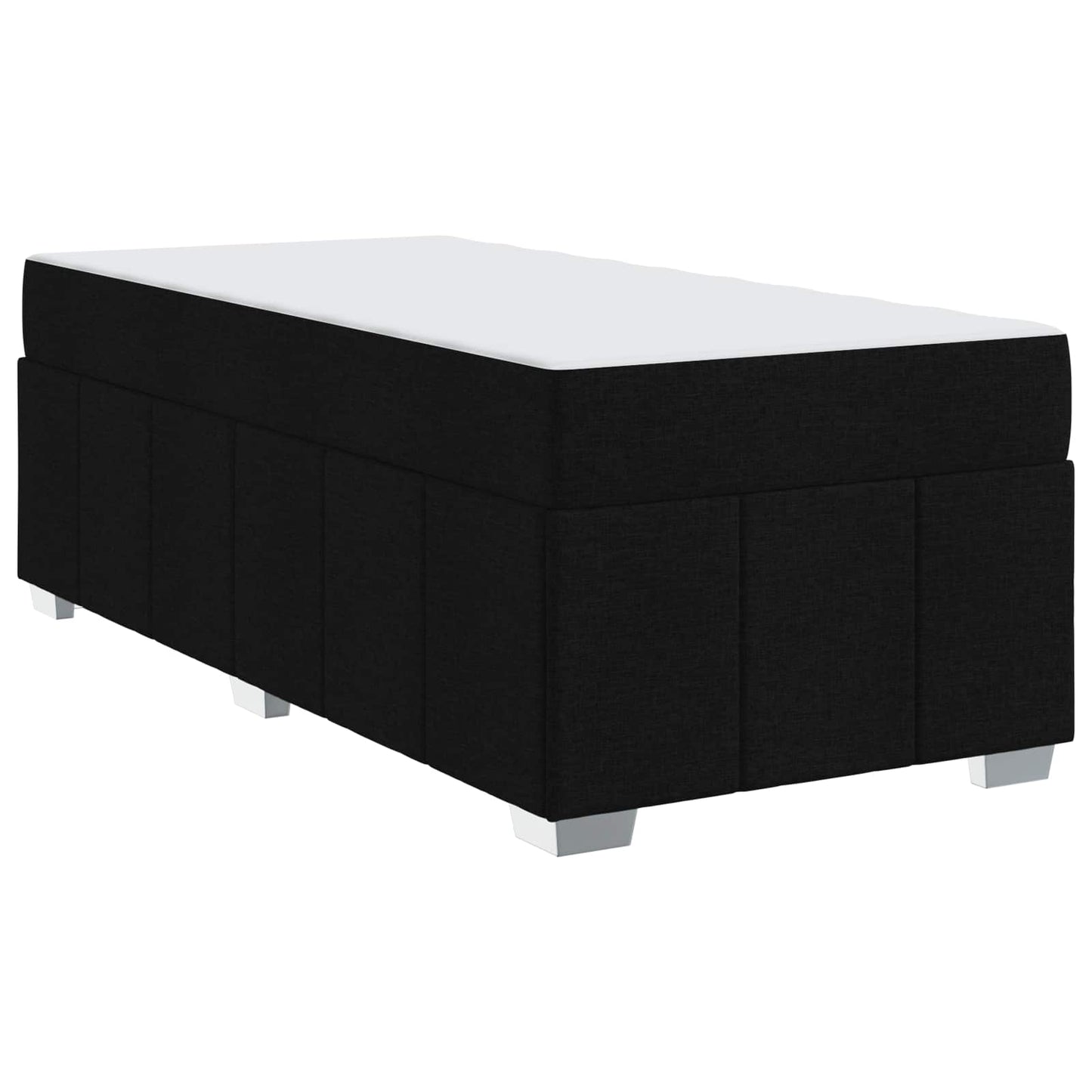 Struttura del letto con materasso Nero 80 x 200 cm Tessuto