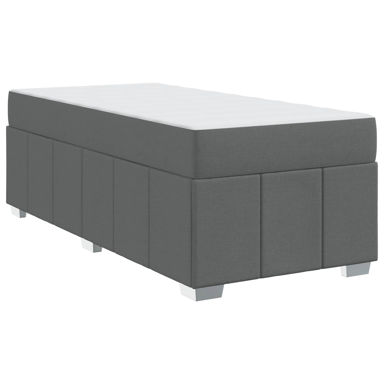 Struttura del letto Grigio scuro 90 x 190 cm Tessuto | homemem39