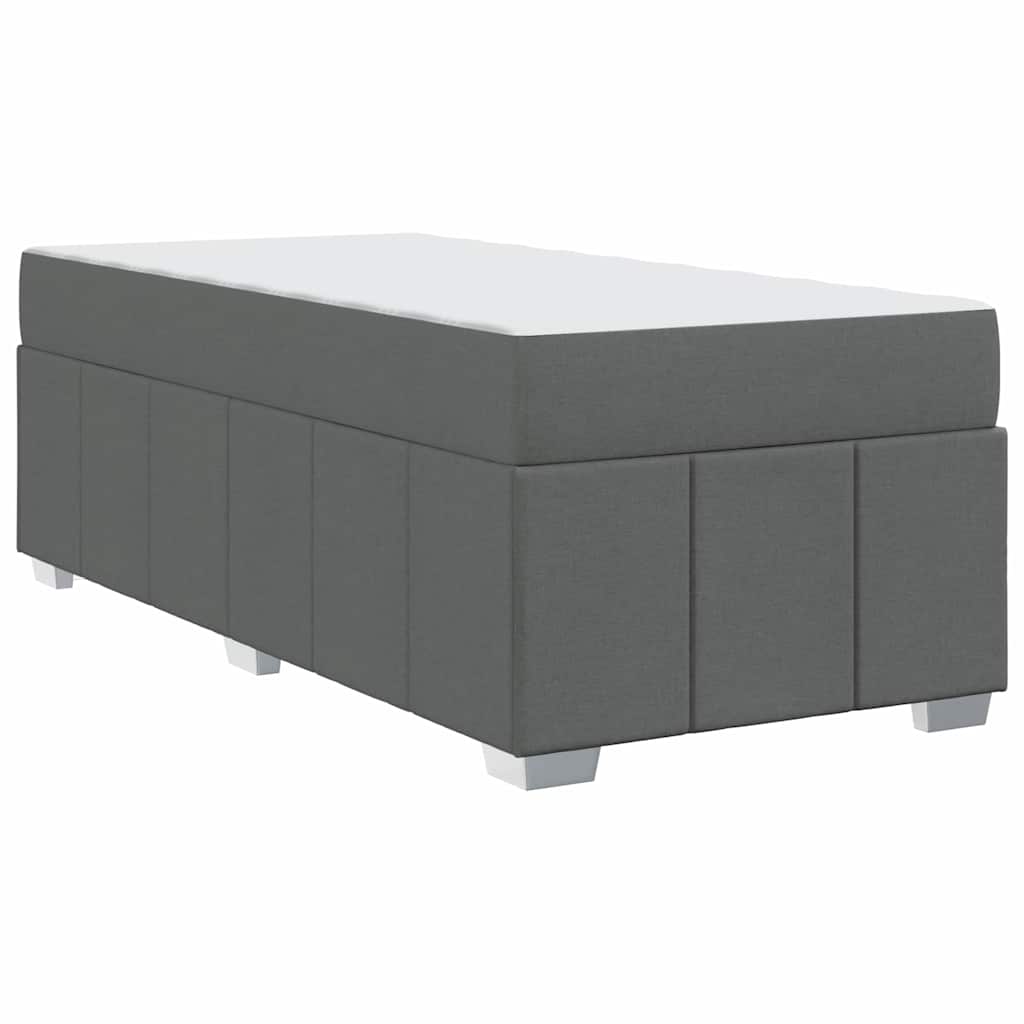 Struttura del letto Grigio scuro 90 x 190 cm Tessuto | homemem39