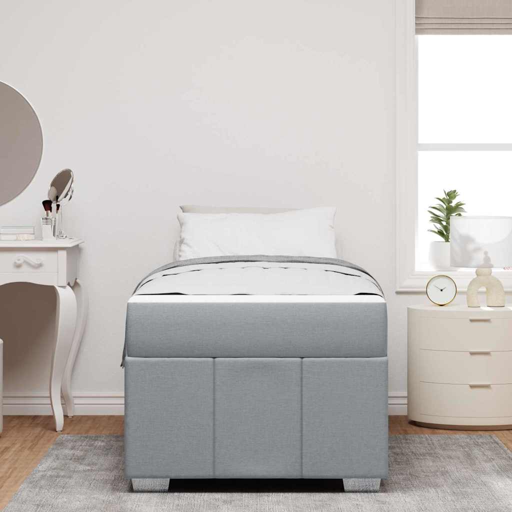 Struttura del letto Grigio chiaro 90 x 200 cm Tessuto | homemem39