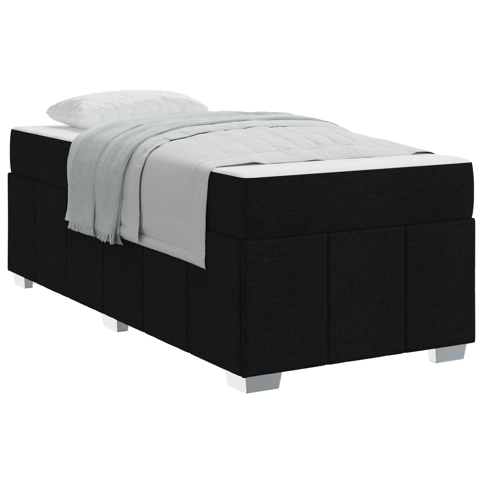 Struttura del letto con materasso Nero 90 x 200 cm Tessuto | homemem39