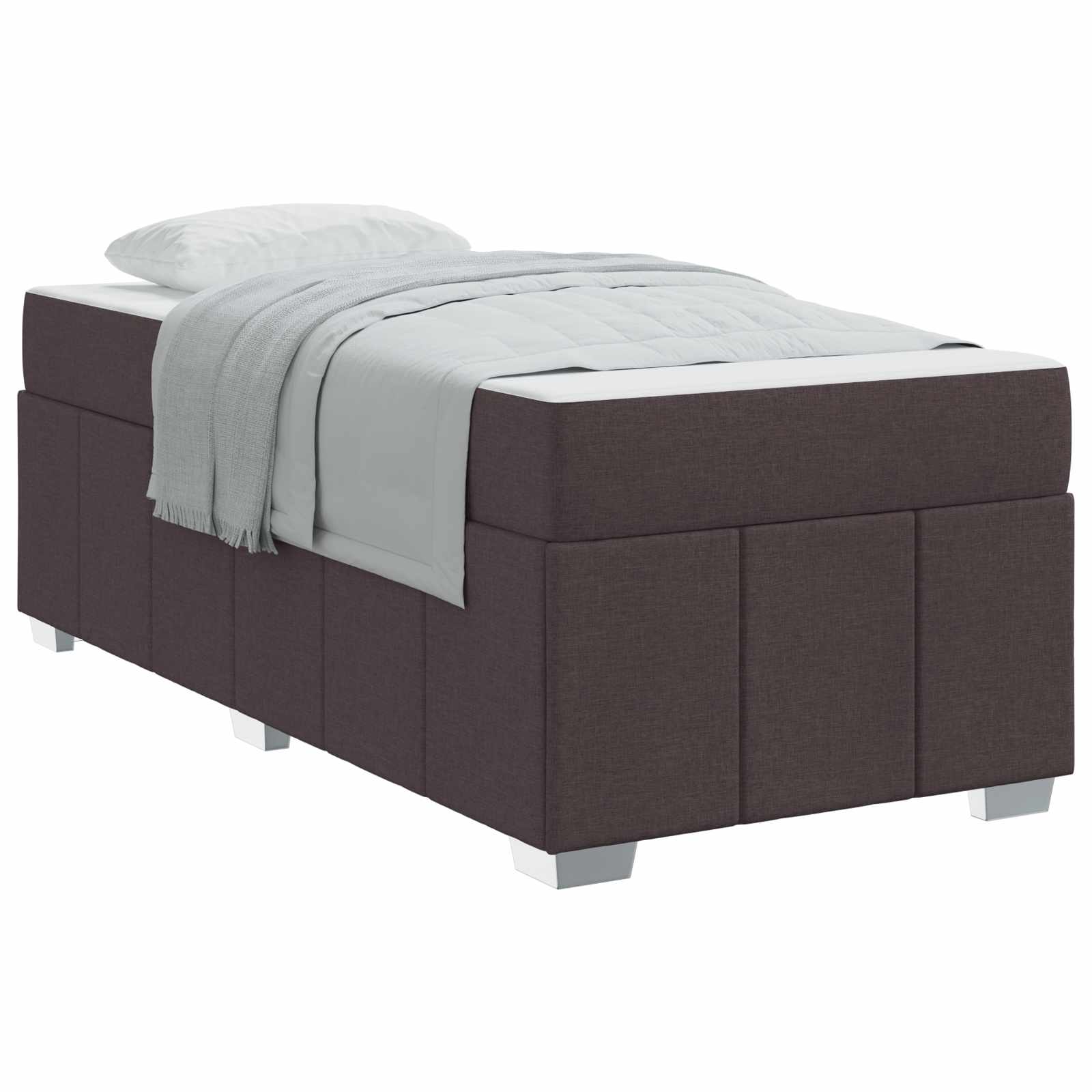 Struttura del letto Marrone Scuro 90 x 200 cm Tessuto | homemem39