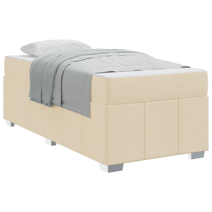 Struttura del letto con materasso Crema 90 x 200 cm Tessuto | homemem39