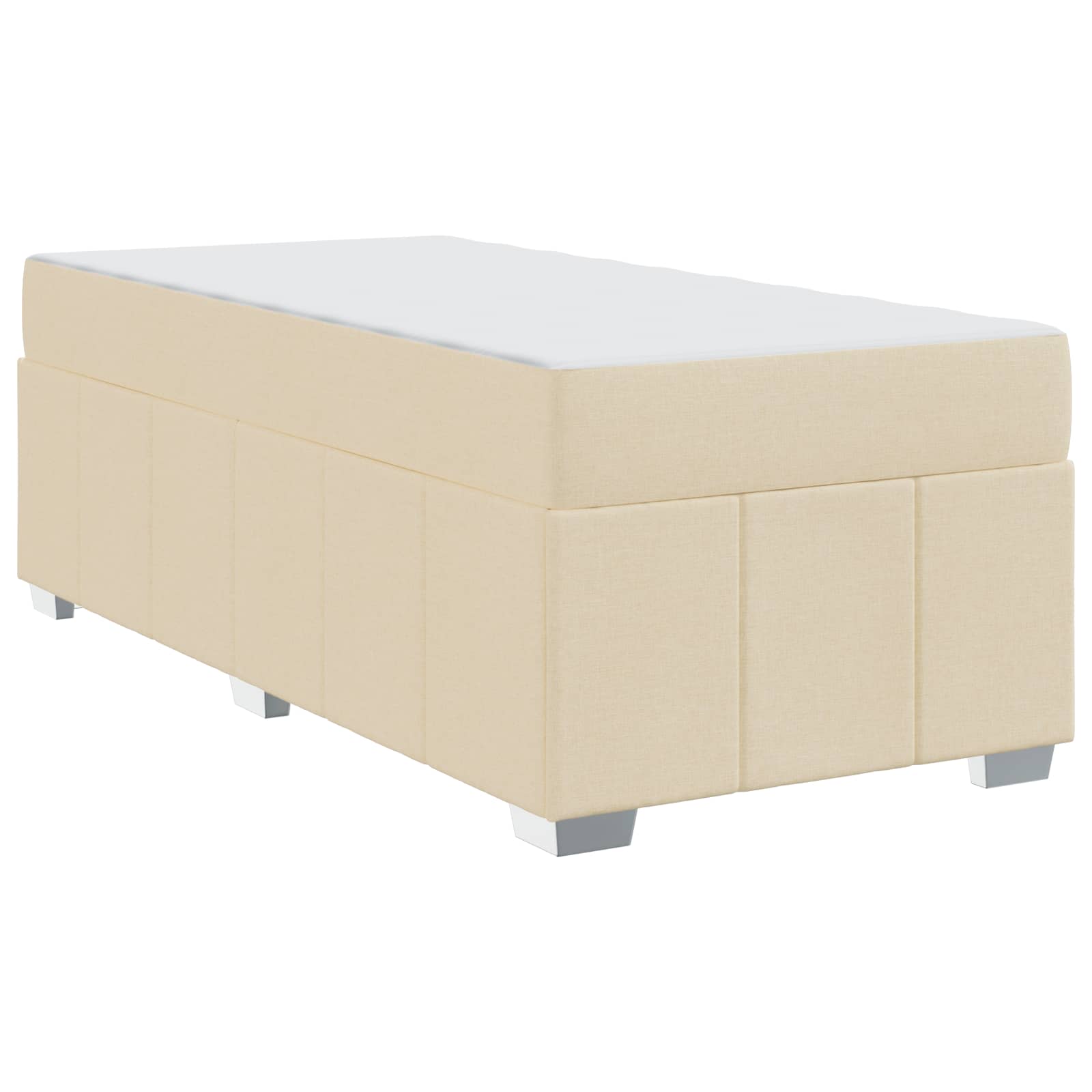 Struttura del letto con materasso Crema 90 x 200 cm Tessuto | homemem39