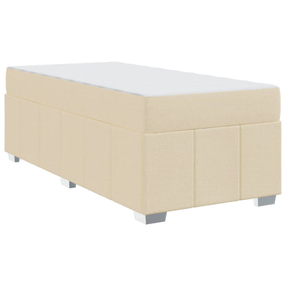 Struttura del letto con materasso Crema 90 x 200 cm Tessuto | homemem39