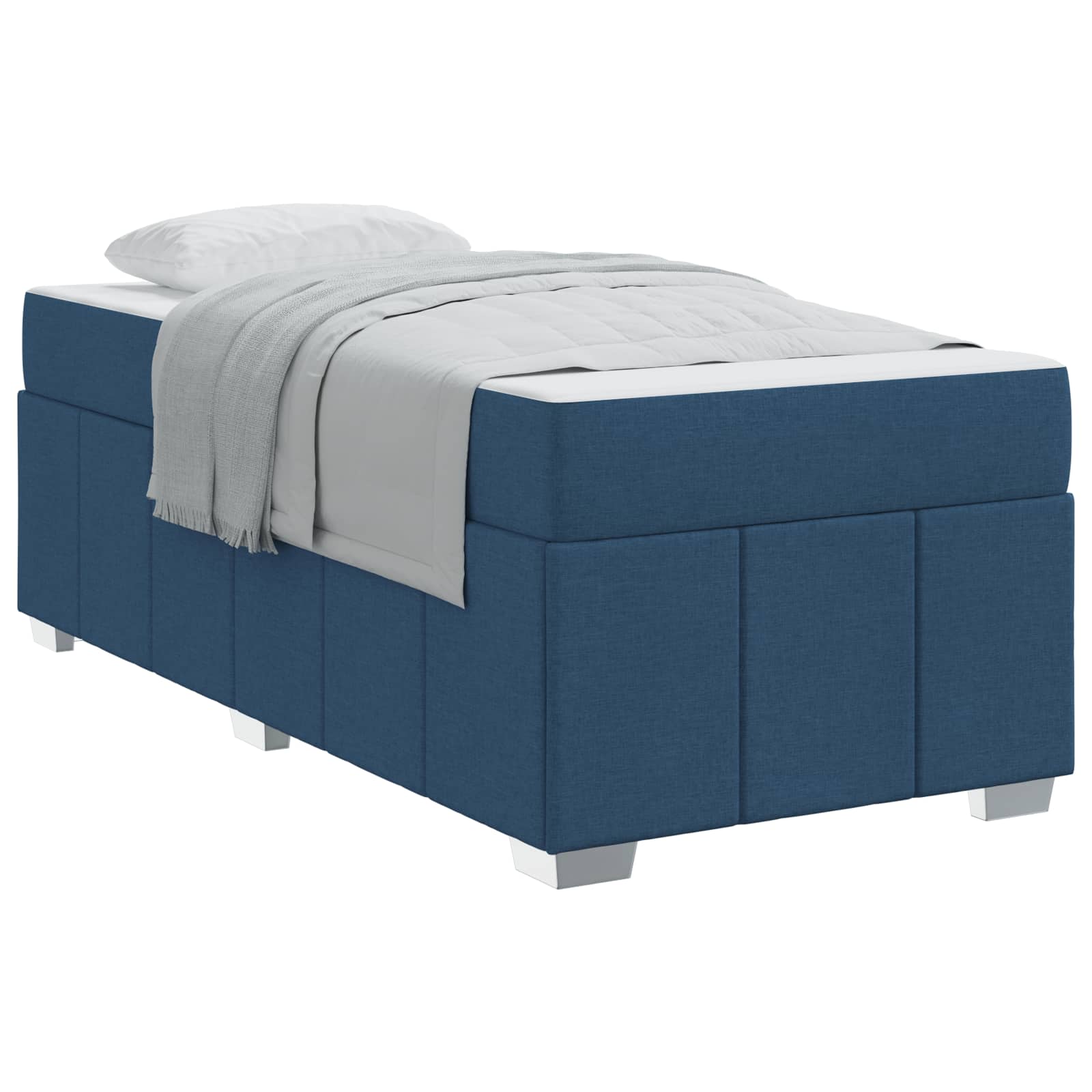 Struttura del letto con materasso Blu 90 x 200 cm Tessuto | homemem39
