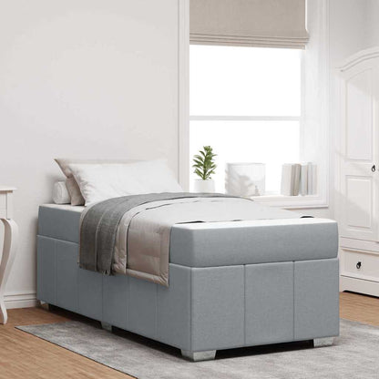 Struttura del letto Grigio chiaro 100 x 200 cm Tessuto | homemem39
