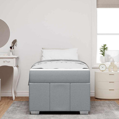 Struttura del letto Grigio chiaro 100 x 200 cm Tessuto | homemem39