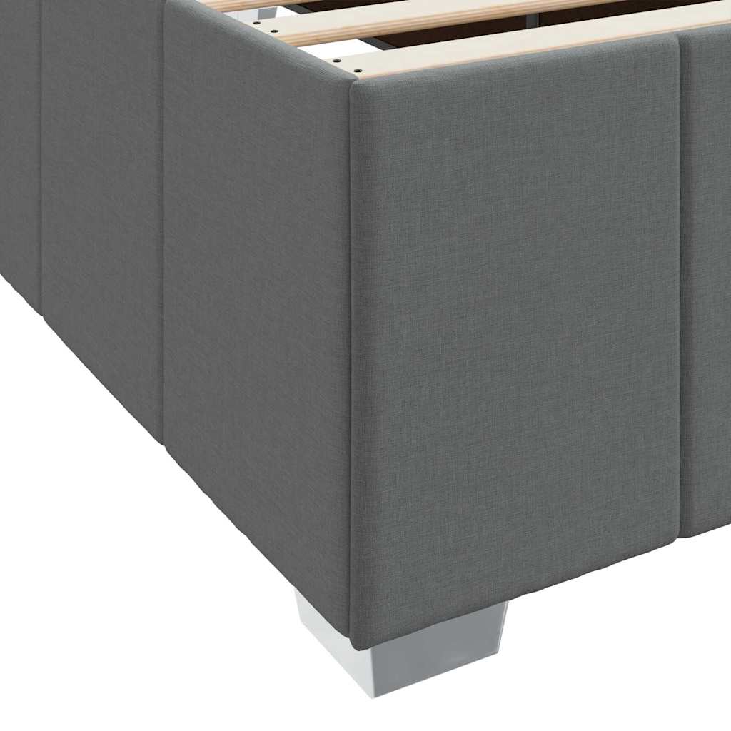 Struttura del letto Grigio scuro 100 x 200 cm Tessuto | homemem39