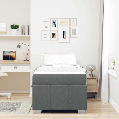 Struttura del letto Grigio scuro 100 x 200 cm Tessuto | homemem39