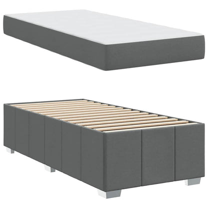 Struttura del letto Grigio scuro 100 x 200 cm Tessuto | homemem39