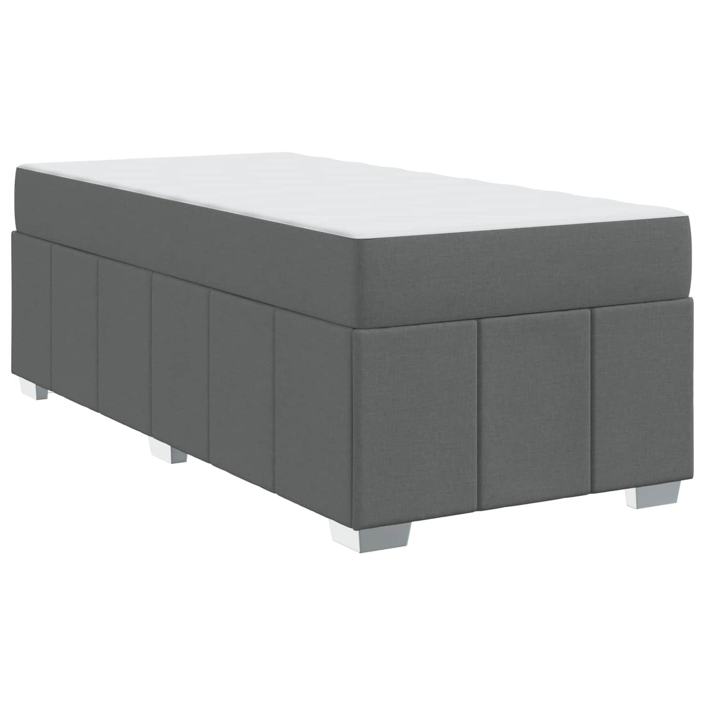 Struttura del letto Grigio scuro 100 x 200 cm Tessuto | homemem39