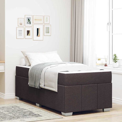 Struttura del letto Marrone Scuro 100 x 200 cm Tessuto | homemem39