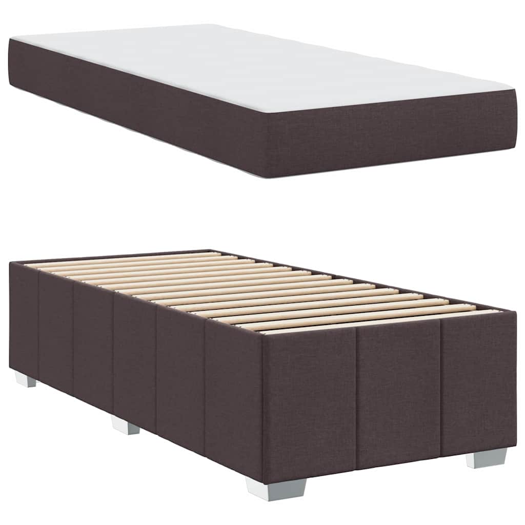Struttura del letto Marrone Scuro 100 x 200 cm Tessuto | homemem39