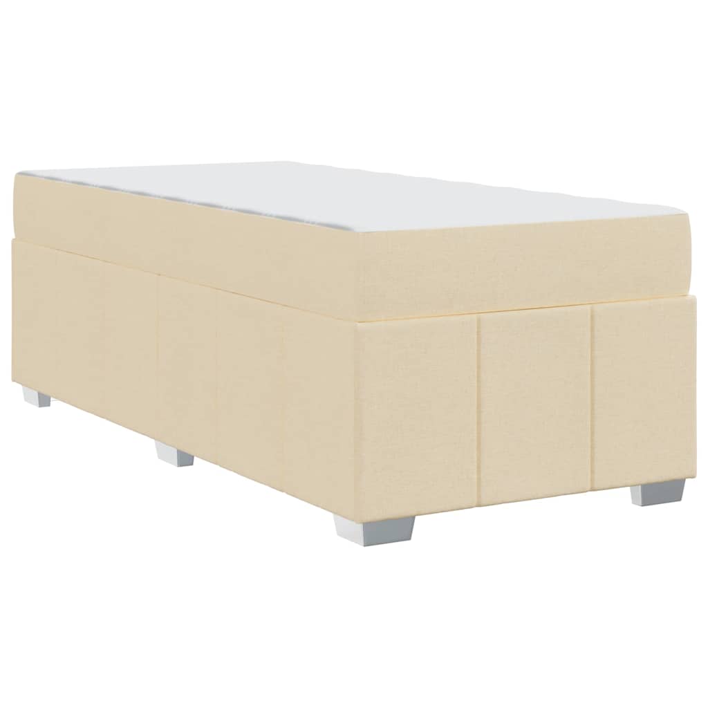 Struttura del letto con materasso Crema 100 x 200 cm Tessuto | homemem39