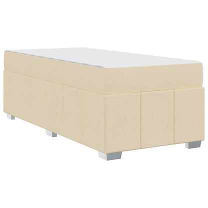 Struttura del letto con materasso Crema 100 x 200 cm Tessuto | homemem39