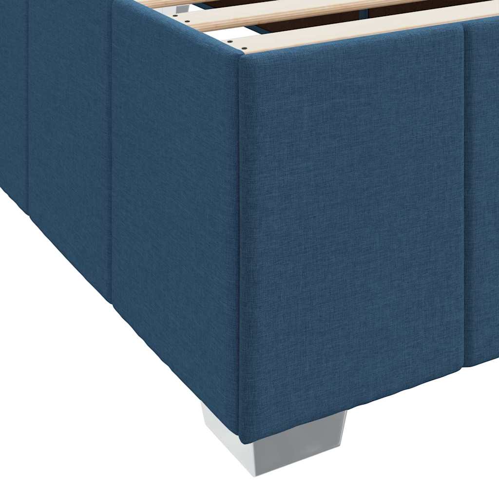 Struttura del letto con materasso Blu 100 x 200 cm Tessuto | homemem39