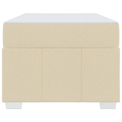 Struttura del letto con materasso Crema 120 x 190 cm Tessuto