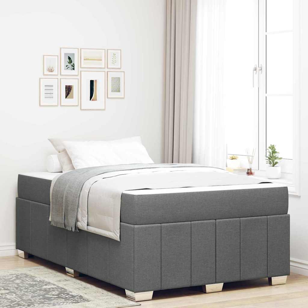 Struttura del letto Grigio scuro 120 x 200 cm Tessuto | homemem39