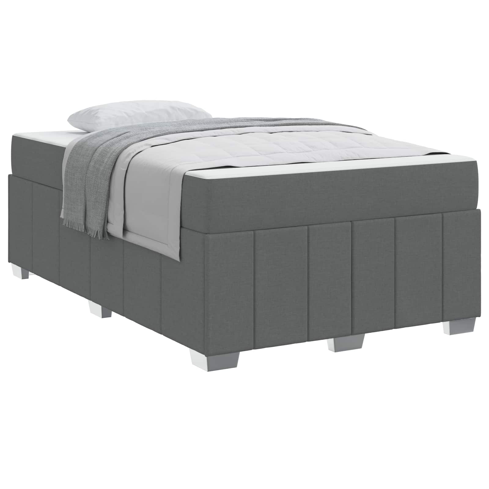 Struttura del letto Grigio scuro 120 x 200 cm Tessuto | homemem39