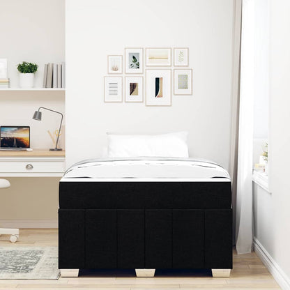 Struttura del letto con materasso Nero 120 x 200 cm Tessuto | homemem39