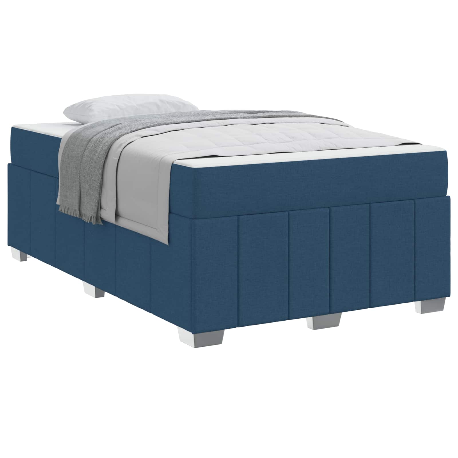 Struttura del letto con materasso Blu 120 x 200 cm Tessuto | homemem39