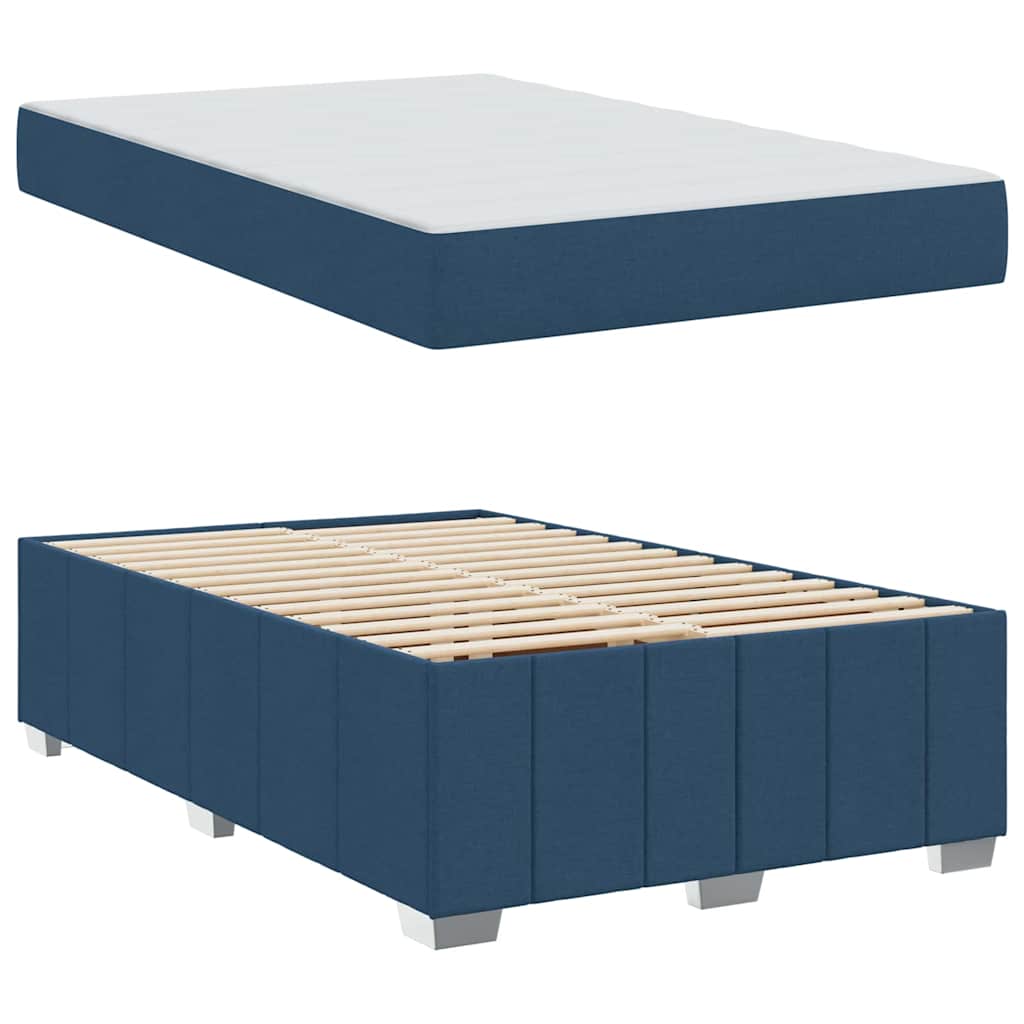 Struttura del letto con materasso Blu 120 x 200 cm Tessuto | homemem39