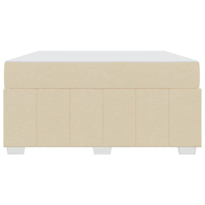 Struttura del letto con materasso Crema 140 x 200 cm Tessuto